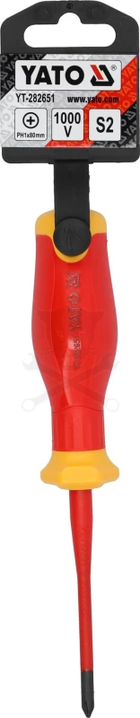 Csavarhúzó szigetelt PH1x 80 VDE 1000V - Slim - Yato