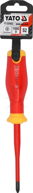 Csavarhúzó szigetelt PH2x100 VDE 1000V - Slim - Yato
