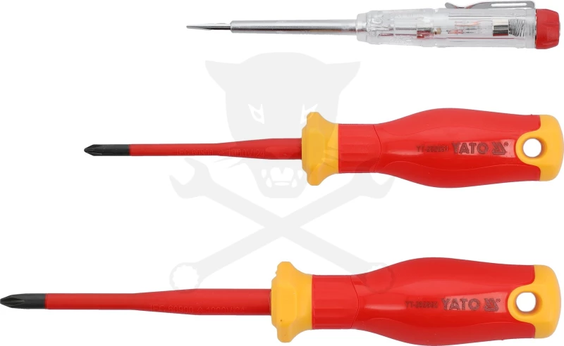 Csavarhúzó készlet szigetelt VDE 1000V 3 db-os PH+fázisceruza - Yato