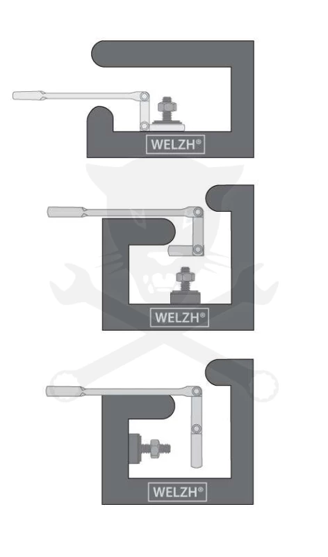 Csillag-villás racsnis-csuklós készlet 8-19 mm 12 részes - dupla csoklós