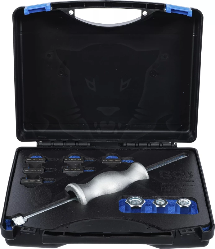 Csúszókalapács készlet menetes adapterekkel 12 részes