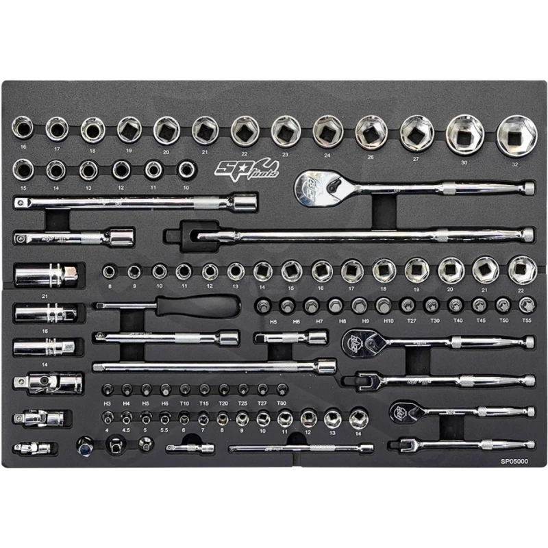 Szerszámos kocsi gyári-felszerelt 387 db-os 9 fiók TECH Ser. - FEKETE