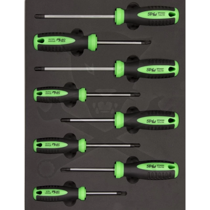 Tálcás SP Tools "S" Torx csavarhúzó készlet 8db-os