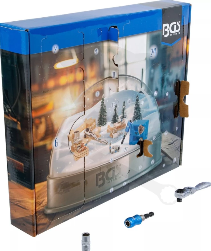 Karácsonyi szerszámkészlet ADVENTI KALENDÁRIUM 44 db-os - BGS