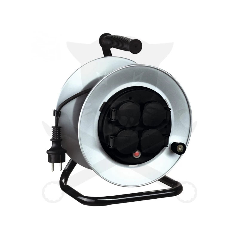 Kábeldob 25 m - IP44 gumi kábel 3 x 1.5 mm2 - 3000W kültéri FÉM