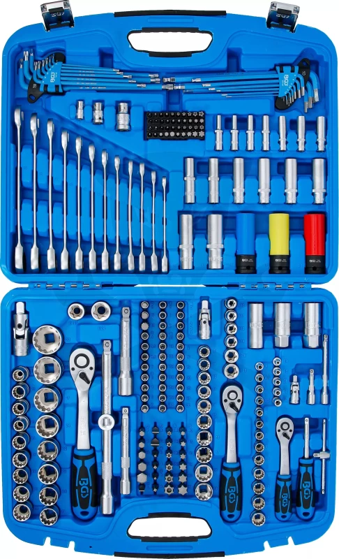 Szerszámkészlet 176 részes dugókulcs + racsnis csillag-villás készlet- BGS