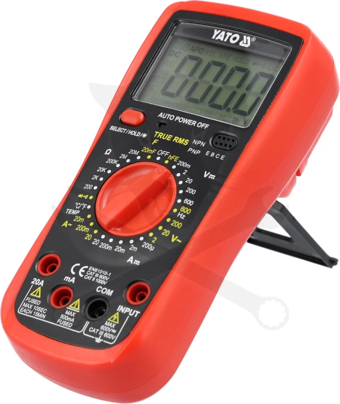 Multiméter, digitális DC 600 / AC 600V - Yato