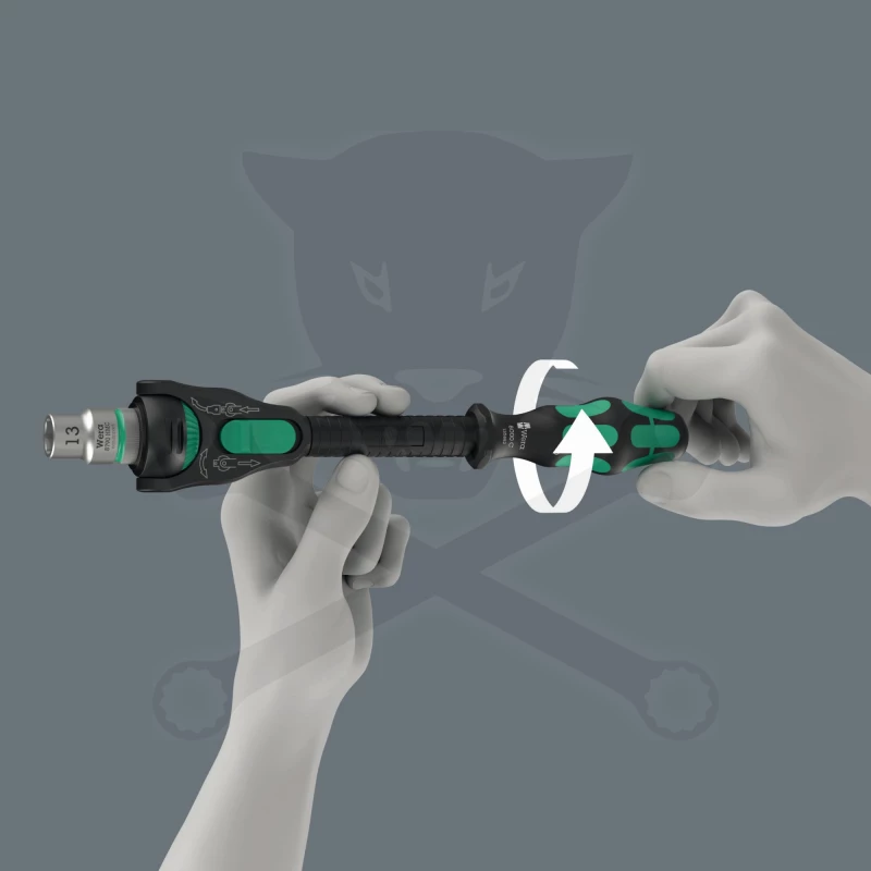 Crowa racsnis kulcs 1/2" 72 fog forgó fejű + nyelű - Black Edition