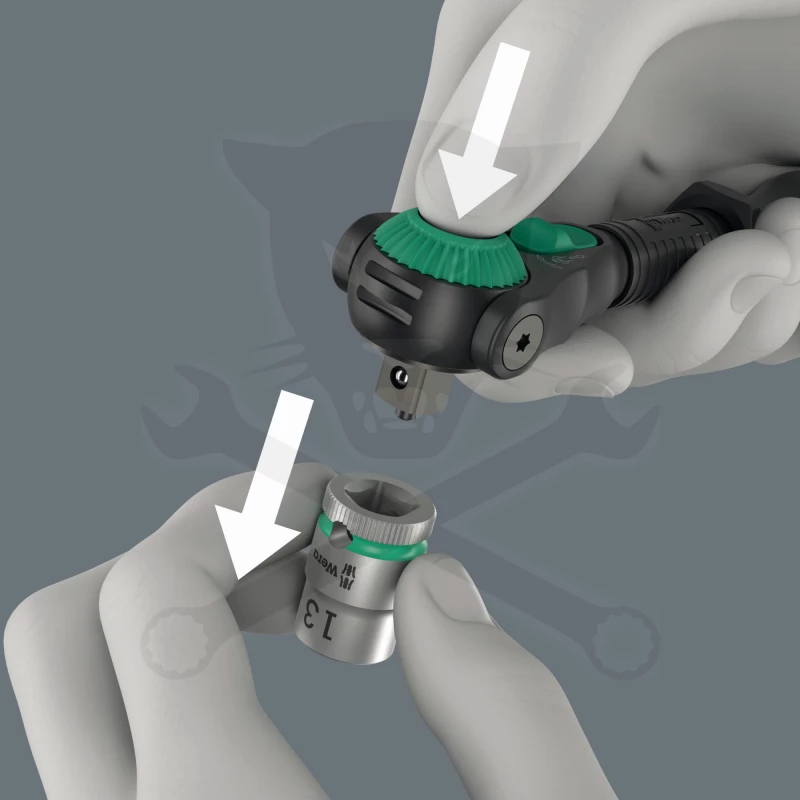 Crowa racsnis kulcs 1/2" 72 fog forgó fejű + nyelű - Black Edition