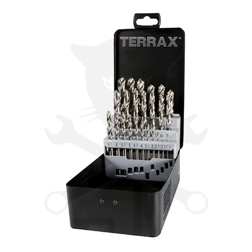 Csigafúró készlet HSS 25 db-os 1,0-13,0 mm - Terrax