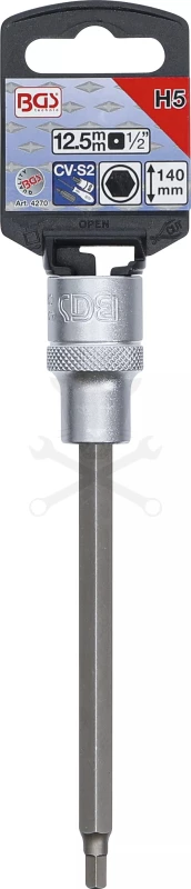 Rátűzőkulcs - crowa+bit 1/2" imbusz 5 x 140 mm gömbvégű BGS