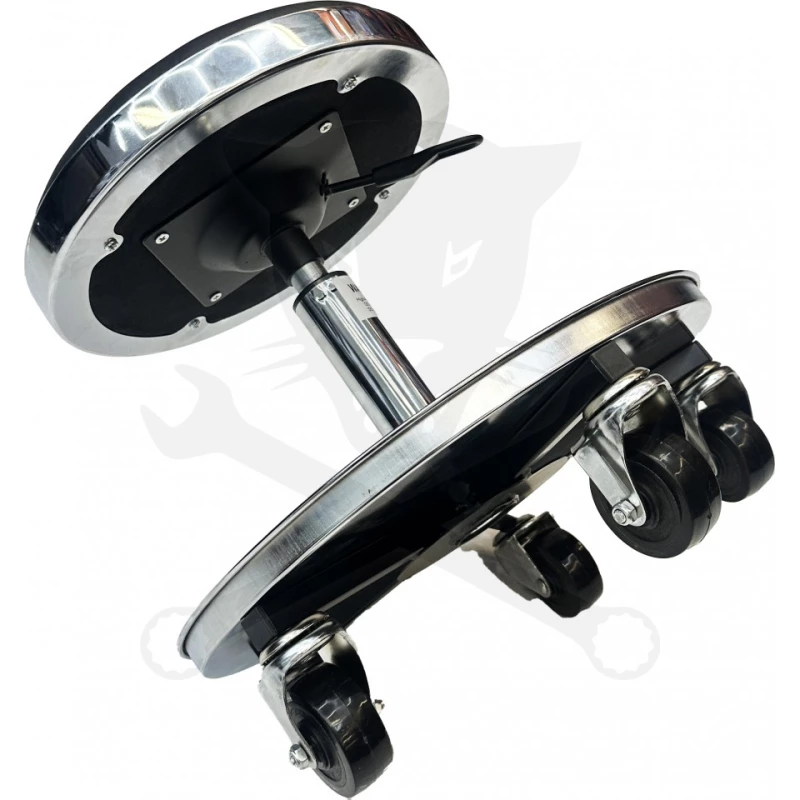 Szerelőszék kerek teleszkópos 5 kerék - profi króm - FEKETE - SP Tools