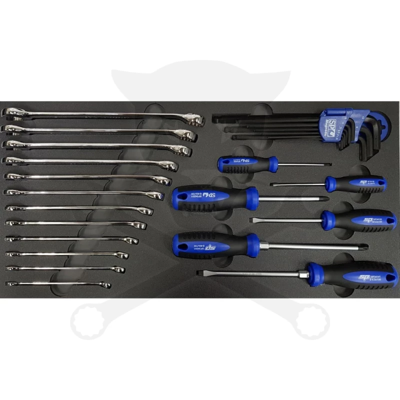 Szerszámos láda felszerelt SP Tools szerszámokkal 130 részes -