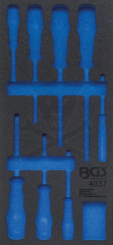 Tálcás BGS üres tárolórekesz VDE csavarhúzókhoz 1/3 -EVA tálcás