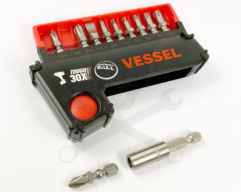Csavarhúzó bit készlet 11 db-os - PH-SL-SQ-TX - Vessel (IB11P04E)