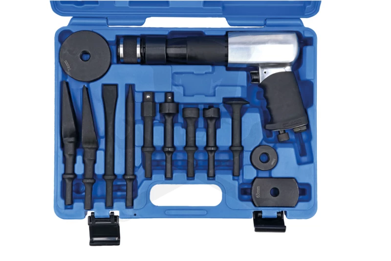 Vibro kalapács levegős szabályozható + 13 db tartozék készlet - Laser