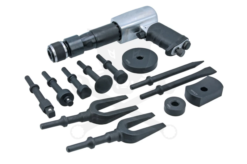 Vibro kalapács levegős szabályozható + 13 db tartozék készlet - Laser