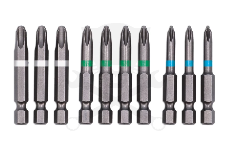 Bit készlet 10 db-os Japán JIS-profil csúszásmentes PH1/PH2/PH3 Laser