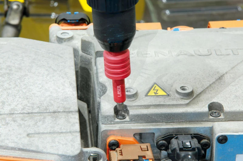 Szigetelt VDE 1000 V 1/4" külső hatlap / 1/4" bittartó adapter -Laser