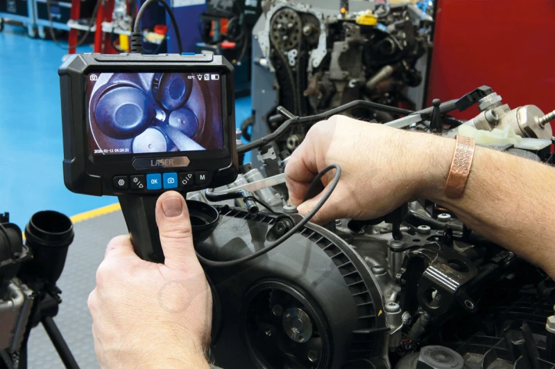 Videoszkóp - inspekciós kamera 3.9 mm-es x 1000 mm 5" kijelző, flexi