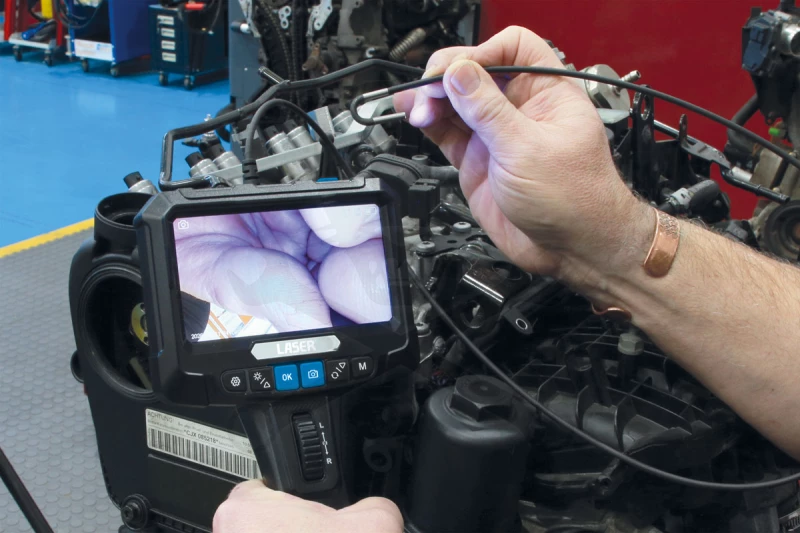 Videoszkóp - inspekciós kamera 3.9 mm-es x 1000 mm 5" kijelző, flexi