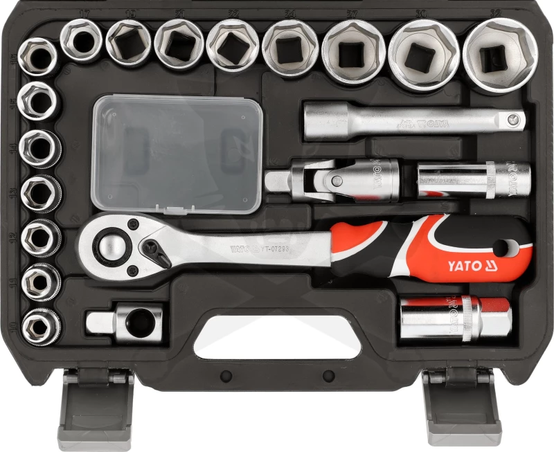 Dugókulcs - crowafej készlet 1/2" 6 lap 10-32 mm 24 db-os - Yato