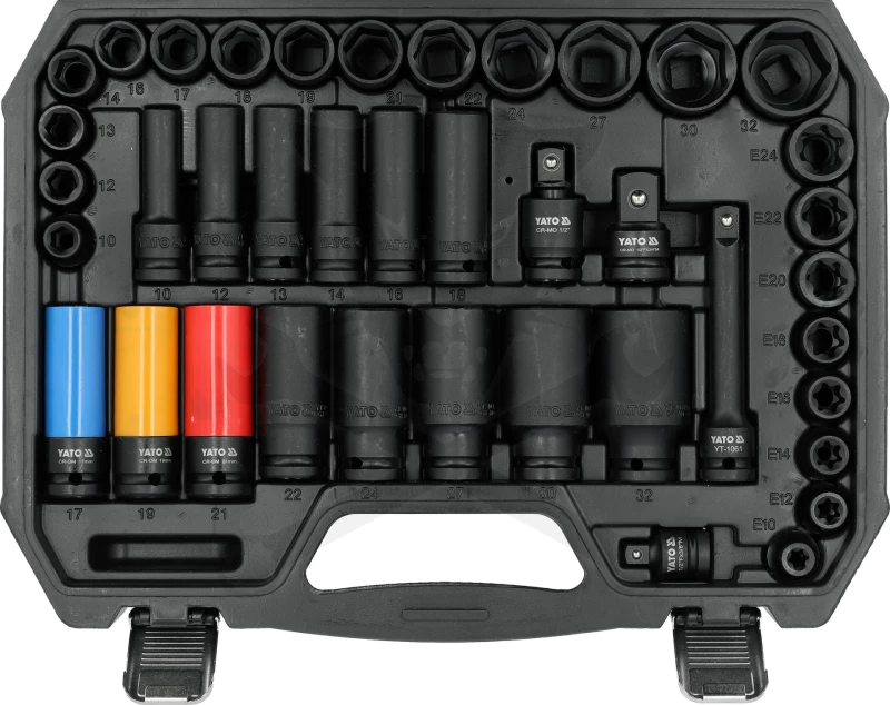 Légkulcsfej készlet 1/2" 64 db TX-ETX-XZN-HEX-6 lap - Yato
