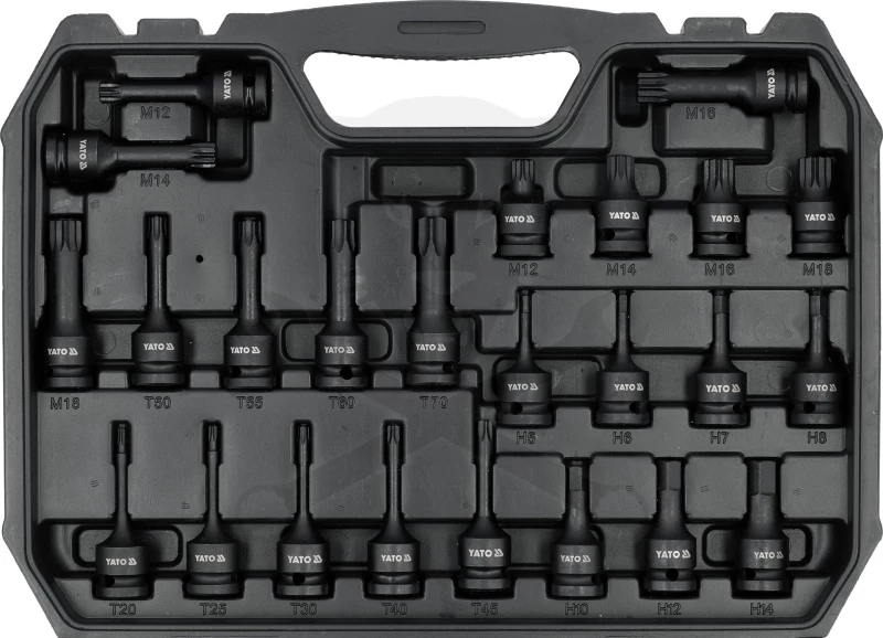 Légkulcsfej készlet 1/2" 64 db TX-ETX-XZN-HEX-6 lap - Yato
