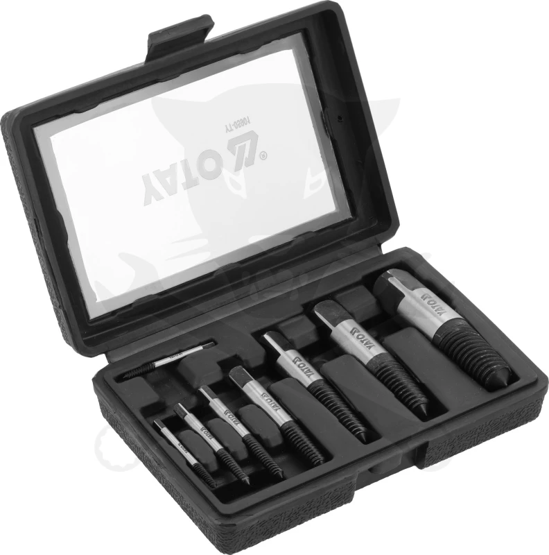 Csavarkiszedő - törtcsavar kihajtó készlet - balos M3-M55 8 db-os Yato