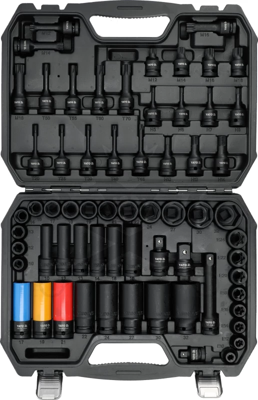 Légkulcsfej készlet 1/2" 64 db TX-ETX-XZN-HEX-6 lap - Yato