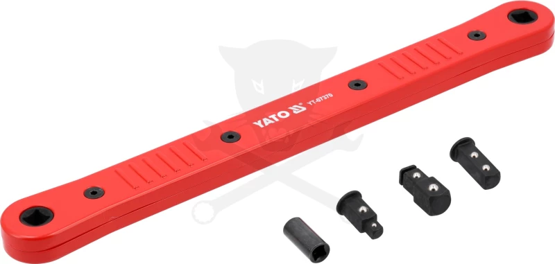 Racsnis hosszabbító - extra lapos, lánchajtással, adapterrel - Yato