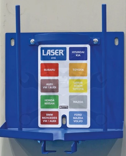 Olajbetöltő adapter készlet kézmentes tölcsérrel 9 db-os + Falitartó készlet