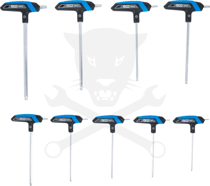 Torx kulcs T-fogós készlet T10-T50 9 db-os készlet - BGS