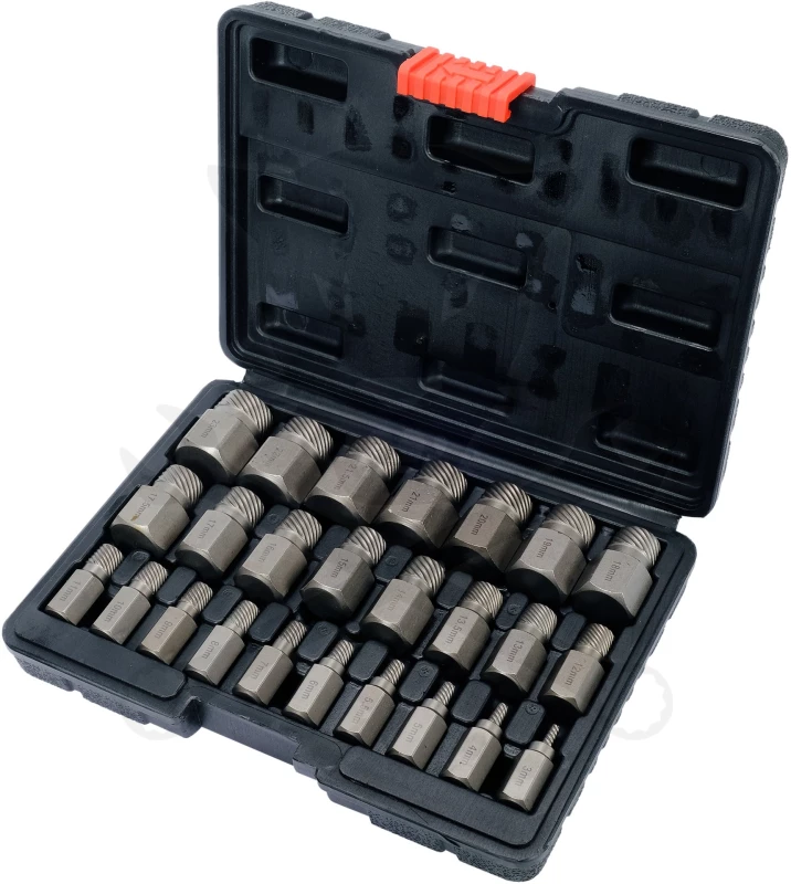 Csavarkiszedő készlet - sérült fejű csavarokhoz Torx-XZN-Imbusz 25 db-os