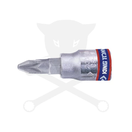 Rátűzőkulcs - crowa+bit 1/4" kereszt PZ2 - King Tony
