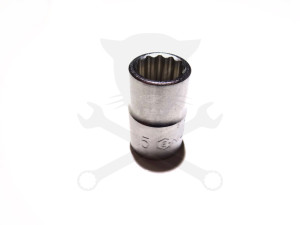 Dugókulcs - crowafej 1/2" 12 szög normál 15 mm Genius