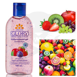 Kézfertőtlenítő gél - antibakteriális - 100 ml - Glory Vegyes Gyümölcs