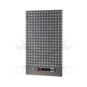 Műhelybútor SP SERIES Felső rész: Perforált Hátfal elosztóval - Szürke