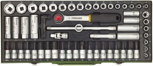Dugókulcs készlet 3/8" 6 lap 6-24 mm 65 db-os Proxxon