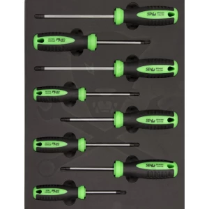 Tálcás SP Tools "S" Torx csavarhúzó készlet 8db-os