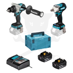Fúró-csavarozó és ütvecsavarozó szett, akkus 18V 2x5Ah - Makita