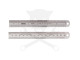 Vonalzó, acél, merev  150 mm x 18 mm metrikus és colos