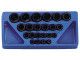 Tálcás Genius dugókulcs, gépi készlet 6 lapú rövid colos 1/2" 22 db-os 1/3