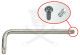 Torxkulcs "L" alakú TPX25 furatos torx, hosszú KingT