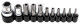Bit készlet 11 db-os hatágú lyukas torx 1/4"+ 3/8" bitek + befogók - BGS