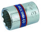 Dugókulcs - crowafej 1/4" 12 szög normál 13 mm