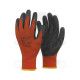 Kesztyű - szerelőkesztyű - Latex piros  M-es 8-as