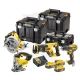 Szerszámgép szett, akkus - 18V 3db 5.0Ah - 11 részes - DeWalt