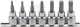 Rátűzőkulcs - crowa+bit készlet 3/8" Torx T15-T50 7 db-os - BGS
