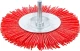 Csapos csiszoló 100 mm - Nylon műanyag piros kefe - BGS